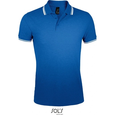 SOL's polokošile Pasadena Men piqué krátký rukáv pánská royal blue/ Modrá/ bílá