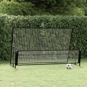 vidaXL 2-в-1 футболна врата с рикошет, 202x104x120 см, стомана (93373)