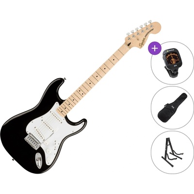 Squier Affinity Series Stratocaster MN WPG SET Black Електрическа китара