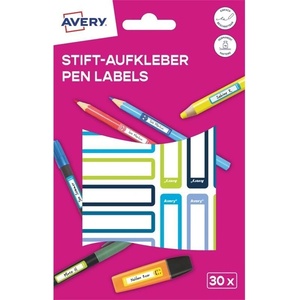 AVERY RESMI30G училищен етикет за писане на ръка 50x10 mm 30 бр. син/зелен етикет за писалка (RESMI30G)