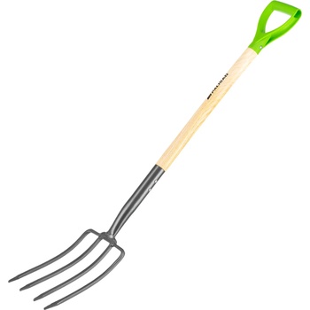 PALISAD Вила с 4 рога, градинска, кована, дървена лакирана дръжка// Palisad 613807 (613807)