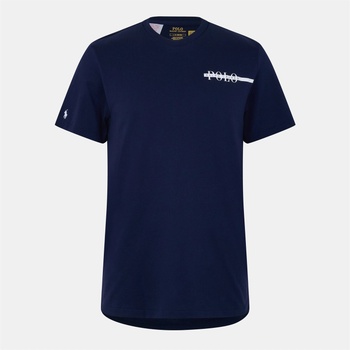 Ralph Lauren Тениска Polo Ralph Lauren Men's Block Logo Regular Fit T-Shirt - Navy