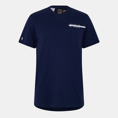 Ralph Lauren Тениска Polo Ralph Lauren Men's Block Logo Regular Fit T-Shirt - Navy