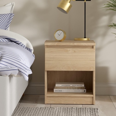 Нощно шкафче Naia с 1 чекмедже Jackson Hickory