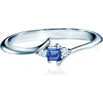 Image 1 of SAVICKI Годежен пръстен Savicki: бяло злато, син сапфир, диаманти