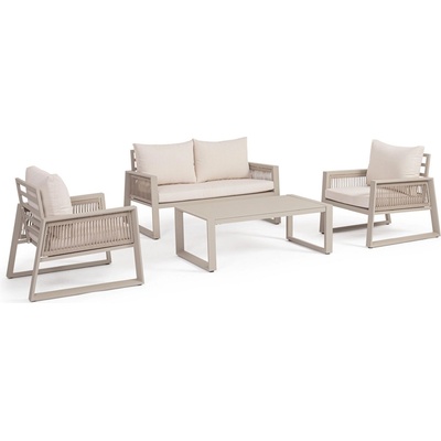 Bizzotto Диван комплект Captiva peyote, 4 места с възглавници (0662774)