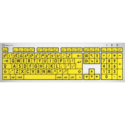 Logic Keyboard XLPrint ALBA Black on Yellow UK