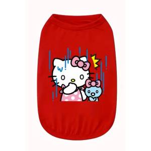 Tiger`s Heart Червена тениска за куче Hello Kitty