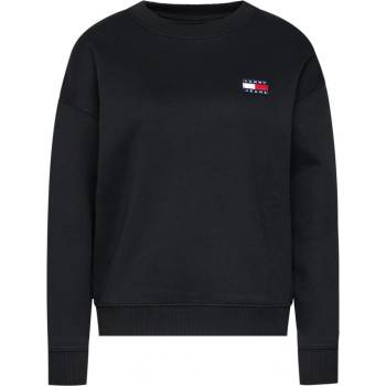 Tommy Hilfiger Tommy Jeans dámská černá mikina TJW RELAXED TOMMY BADGE CREW