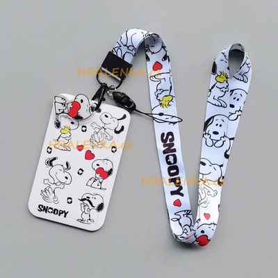 Šňůrka na krk 24280 s cedulkou na ID karty Snoopy