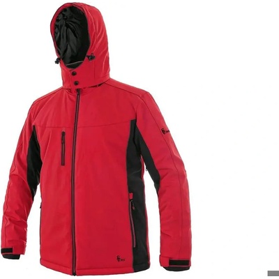 Canis CXS pánská softshellová zimní bunda VEGAS červeno-černá – Zboží Dáma