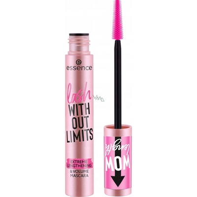 Essence Lash Without Limits Extreme Lengthening & Volume Mascara prodlužující a objemová riasenka 01 Ultra Black 13 ml
