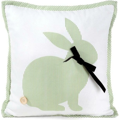 Takoy Velikonoční povlak na polštář 45x45 cm s ozdobnou aplikací bílý, světle zelený JAR 137-HF-480295 | 45 x 45 cm