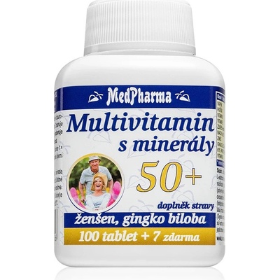 Medpharma Multivitamin s minerály 50+ ženšen gingko biloba 100 + 7 tablet