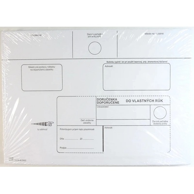 Poštové doručenky C5 3S25B4WB00 Dop. DVR BOD, biele 90g/25ks