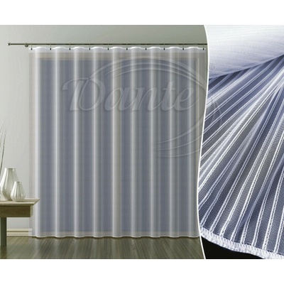 MAXIMA stříbrný proužek záclona s olůvkem - 160 x 300 cm
