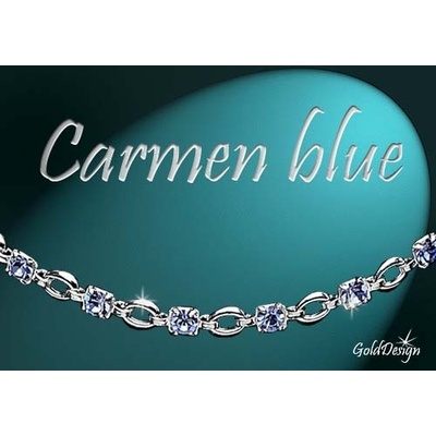 Gold Design Carmen blue řetízek stříbřený (GD468)