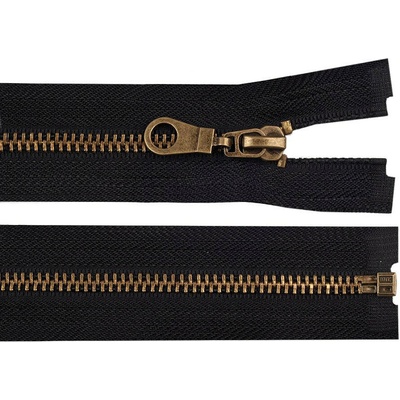 Staromosazný zip No 5 délka 50 cm bundový Varianta: 332 černá, Balení: 1 ks