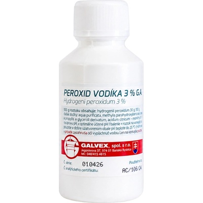 Peroxid vodíka 3 % roztok Galvex 100 g