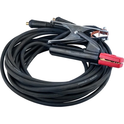 EXTOL PREMIUM kabely svařovací, sada 2ks, 16mm2, 5m, 10-25, kleště 200A, guma EXT8898221