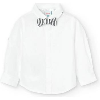 Image 1 of boboli Ленена риза в бяло с папийонка за момче Boboli