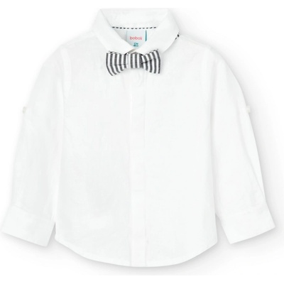 boboli Ленена риза в бяло с папийонка за момче Boboli