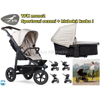 TFK Mono2 stroller air wheel + carrycot 2024 Sand