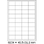 CDRmarket Самозалепващи етикети 48, 5 x 31, 2 mm, 36 етикета, A4, 100 листа (R0ECO.0234A)