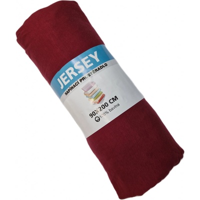 Apex Prostěradlo jersey bordó 90x200