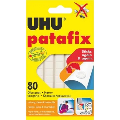 UHU Лепило за шпакловка и замазка, 80 кубчета/опаковка, UHU "Patafix" 4026700391251 (4026700391251)