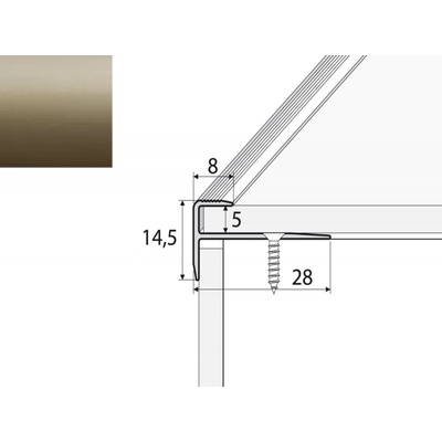 Effector C24 Schodový profil ŠAMPAŇ 2,7 m