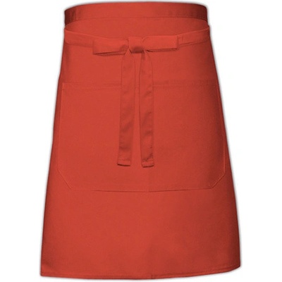 Link Kitchen Wear Pekařská zástěra s kapsou X964T Terracotta Pantone 4840 90x50cm