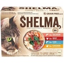 Krmivo pro kočky Shelma Cat kuřecí hovězí losos a treska 12 x 85 g