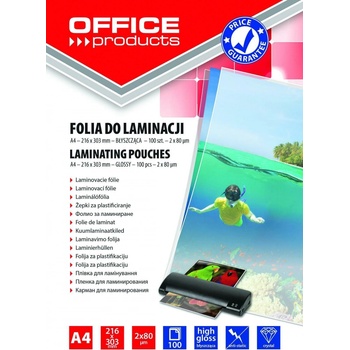 OFFICE Products Laminovací fólie A4, 80 µm - lesklá [100 ks]
