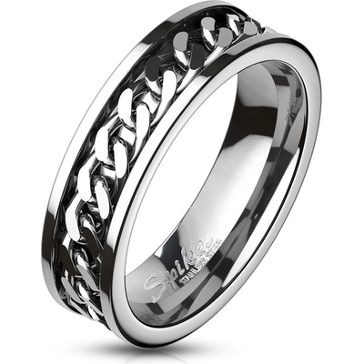 Šperky4U OPR0144 dámský ocelový prsten řetěz