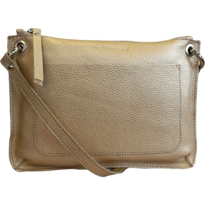 My Love bag kožená crossbody s řetízkem zlatá