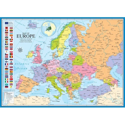 Eurographics Mapa Evropy 1000 dielov