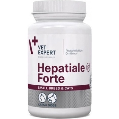 VetExpert Hepatiale Forte Small Breed cats - хранителна добавка за кучета мини породи и котки, за подпомагане чернодробната им функция, 40 капсули, Vet Expert - Полша