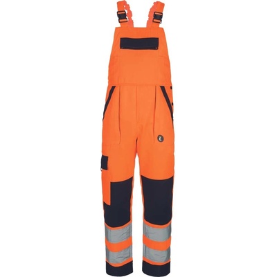 Cerva MAX NEO HV HIVIS pracovní laclové nohavice s reflexními pruhy HV oranžová