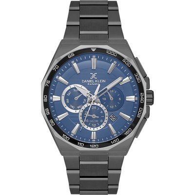 Daniel Klein DK. 1.13977-4 - Мъжки часовник, Exclusive, Кварцов, 44.5mm, 5 ATM, Син