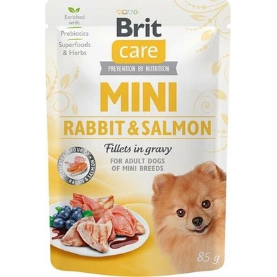 Brit Care dog MINI Rabbit & Salmon fillets in gravy 24 x 85 g