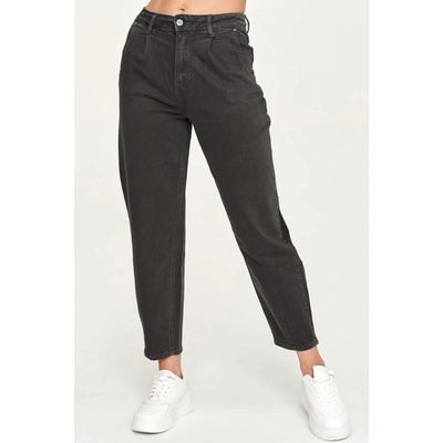 Makadamia Dámské mom fit džíny C31 tm. šedé Tmavě