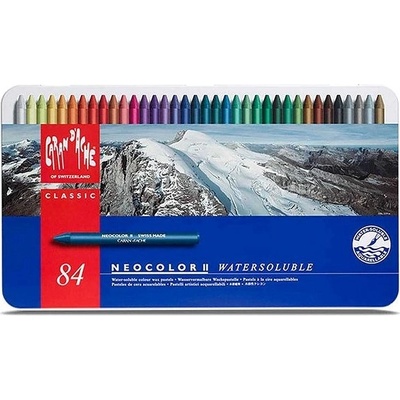 CARAN D'ACHE Neocolor II 84 farieb v kovovom boxe
