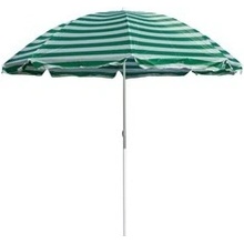 Slnečník plážový 230 cm, HAPPY GREEN, zelené pruhy