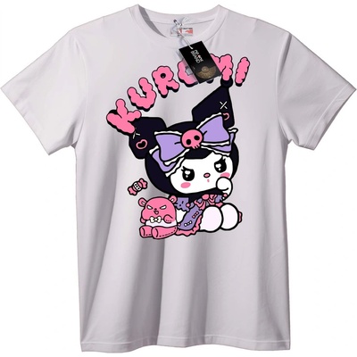 NOONEBRAND Тениска KURONI Карикатура - XXS, White