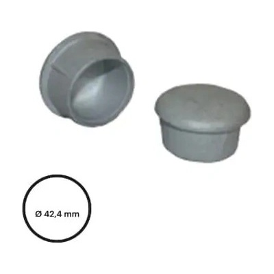 Konstrukční fitinka, spojka ocelových trubek pr. 42,4 mm – hliníková záslepka 333-C42