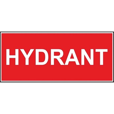 Hydrant - plast/samolepící fólie Materiál: Plast, Rozměry značení: 21 x 9 cm