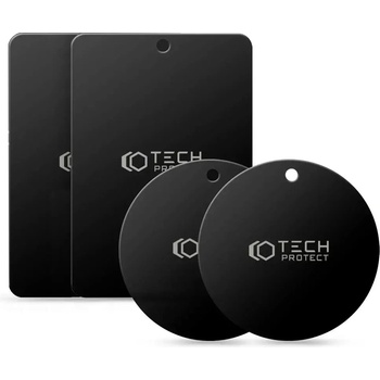 Tech-Protect Магнитни пластини за поставки за телефон за кола Tech-Protect MetalPlate, 4бр. , черни