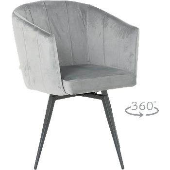 Carmen Трапезен стол venice - светлосив (3532130_1)