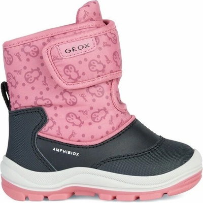 Geox FLANFIL GIRL Růžová Černá Bílá